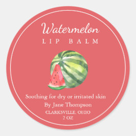 Wassermelone, Salve/Balsam Runder Aufkleber