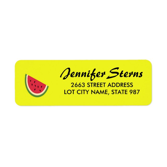 Wassermelone-Scheibe auf Gelb (Vorne)