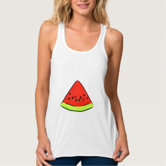 Wassermelone-Scheibe-Kunst, die Wassermelone-rotes Tank Top