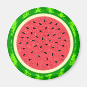 Wassermelone-Scheibe-Sommer-Frucht mit Rinde Magnet