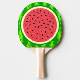 Wassermelone-Scheibe-Sommer-Frucht mit Rinde Tischtennis Schläger