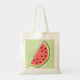Wassermelone-Scheibe-Taschen-Taschengrün Tragetasche