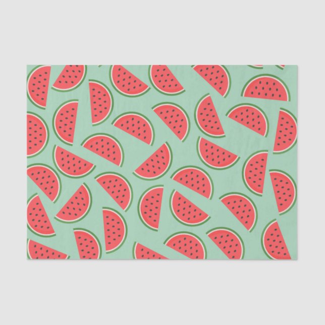 Wassermelone Scheiben Muster Frucht Seidenpapier (Vorderseite)