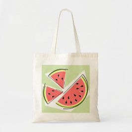 Wassermelone Scheiben Tasche grün