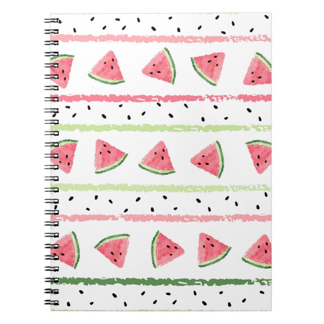Wassermelone Scheiben: Wasserfarbe gestrichen Naht Notizblock (Vorderseite)