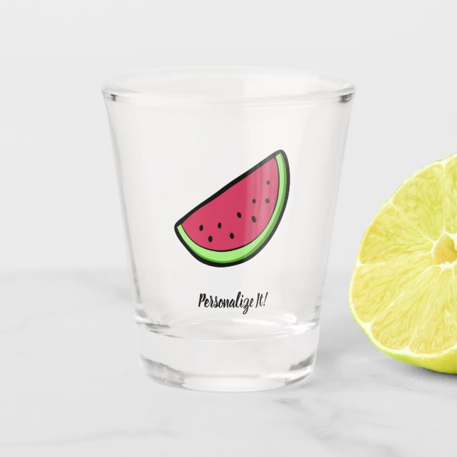 Wassermelone Schnapsglas (Vorderseite)
