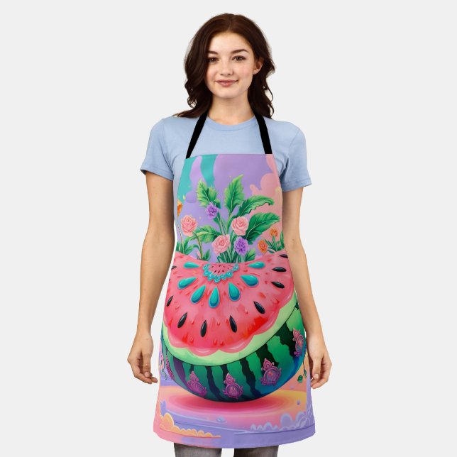 Wassermelone Schürze (Getragen)