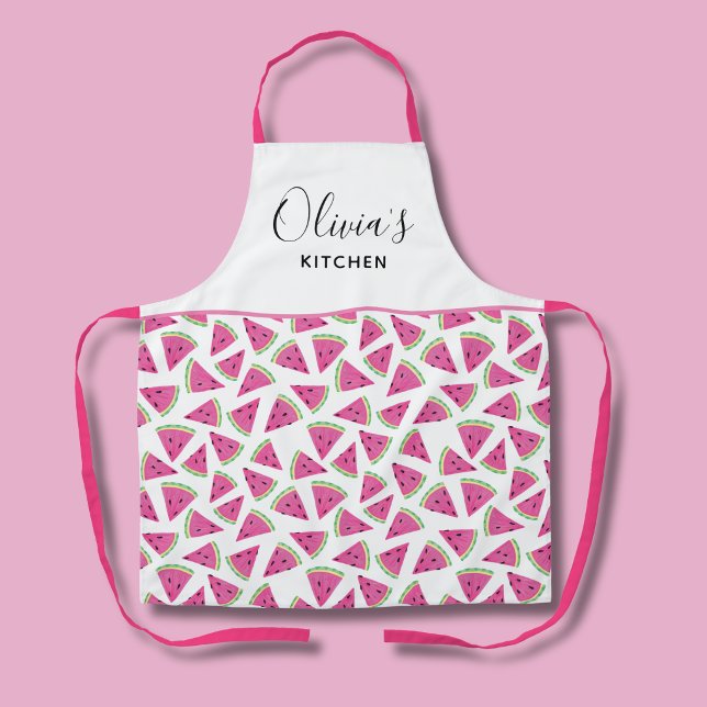 Wassermelone Schürze (Watermelon pattern personalized kitchen apron)