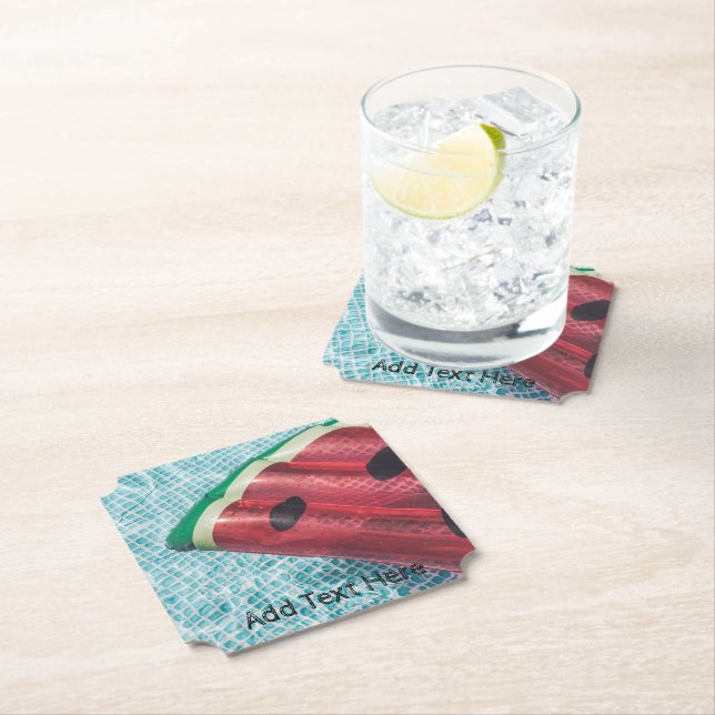 Wassermelone Schwimmbad im Schwimmbad Untersetzer (Vor Ort)