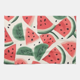 Wassermelone Seamless Muster Hintergrund Geschirrtuch