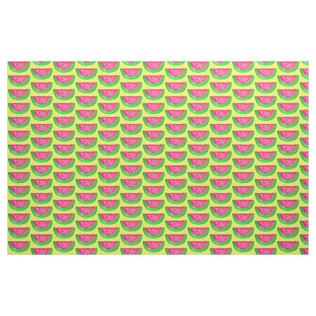 Wassermelone Slice Aquarellobst Pop Art Stoff (Yard (91,4 cm))