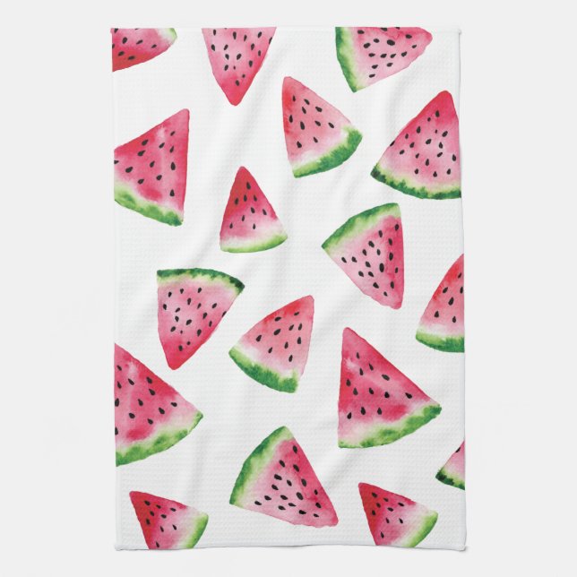 Wassermelone Slice Frucht Aquarell Küchentücher (Vertikal)