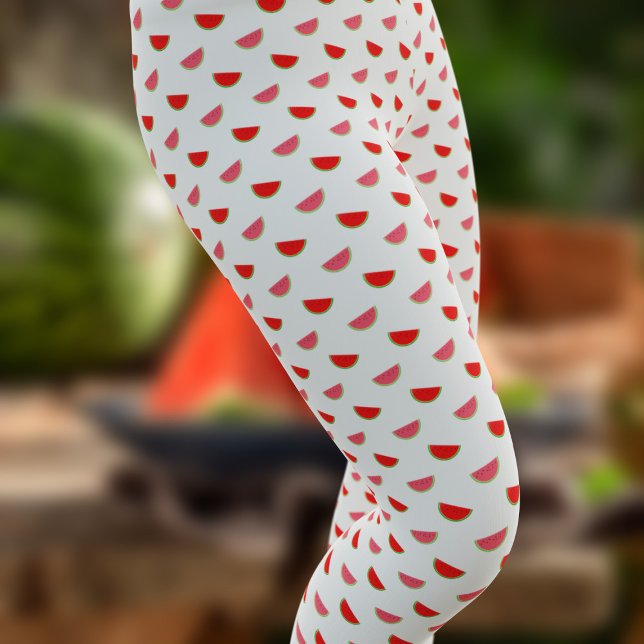 Wassermelone Slice Muster Rot und Weiß Leggings (The fruit of the summer. Cute watermelon slice pattern leggings just for you)