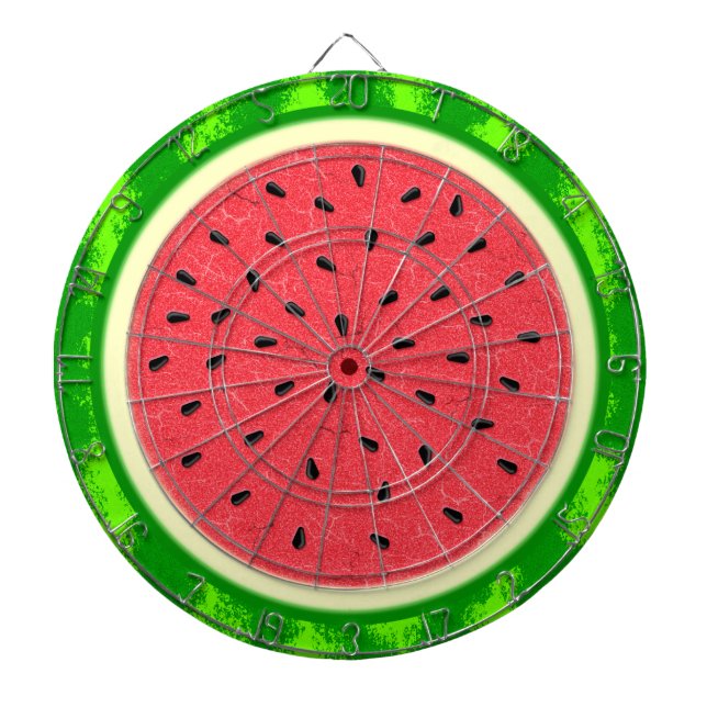 Wassermelone Slice Sommer Früchte mit Rind Dartscheibe (vorne)