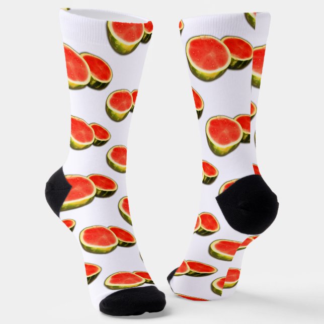 Wassermelone Socken (Gewinkelt)