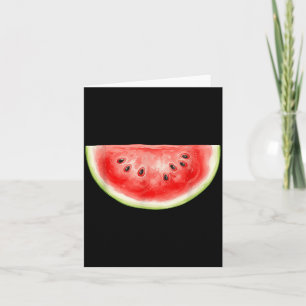Wassermelone Sommer Aquarell Fruchtscheibe Saftig Karte