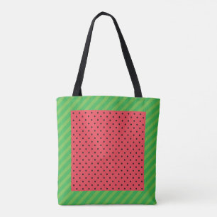 Wassermelone Sommer Früchte grün, rosa/schwarz pol