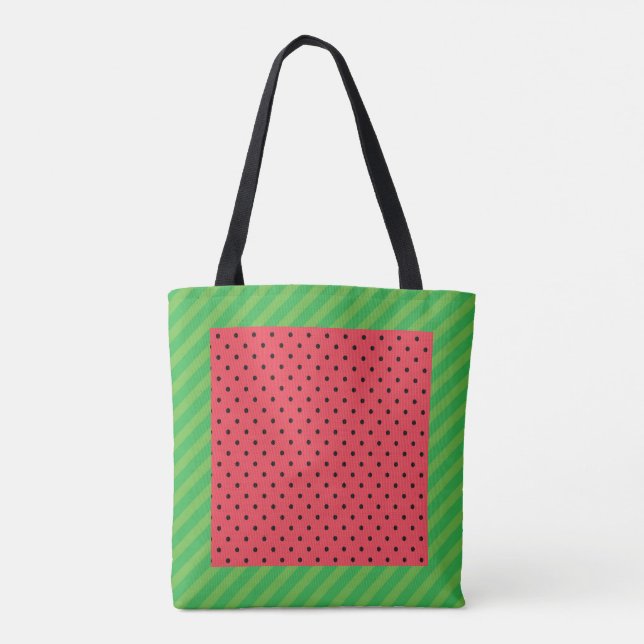 Wassermelone Sommer Früchte grün, rosa/schwarz pol (Rückseite)