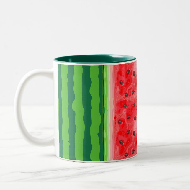 Wassermelone Sommerfrüchte Zweifarbige Tasse (Links)