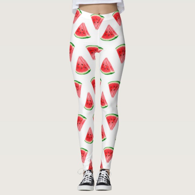 Wassermelone-Sommerkultur Leggings (Vorderseite)
