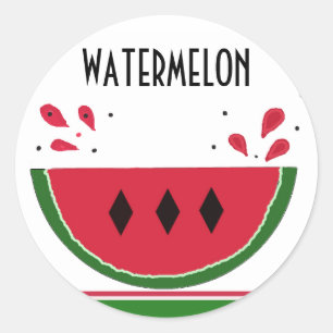 Wassermelone Spritzer Runder Aufkleber