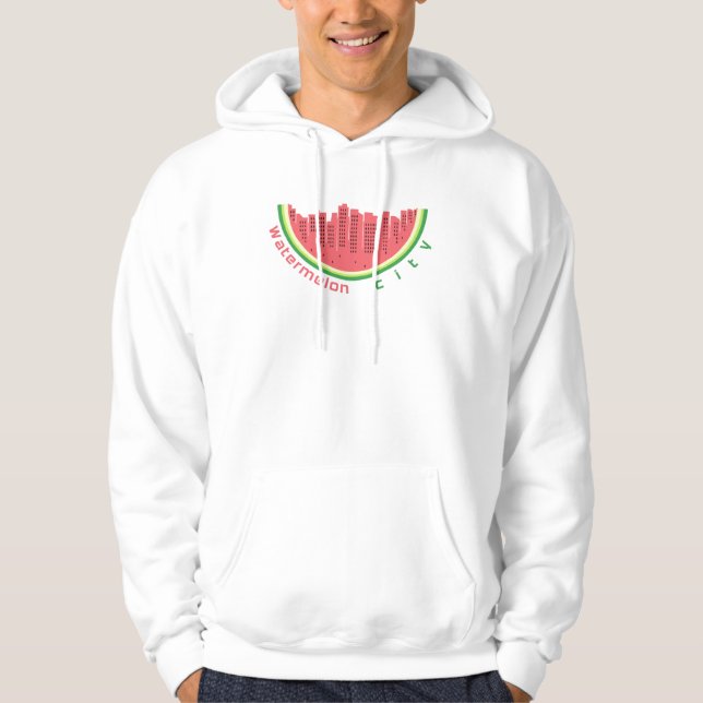 Wassermelone Stadt Hoodie (Vorderseite)