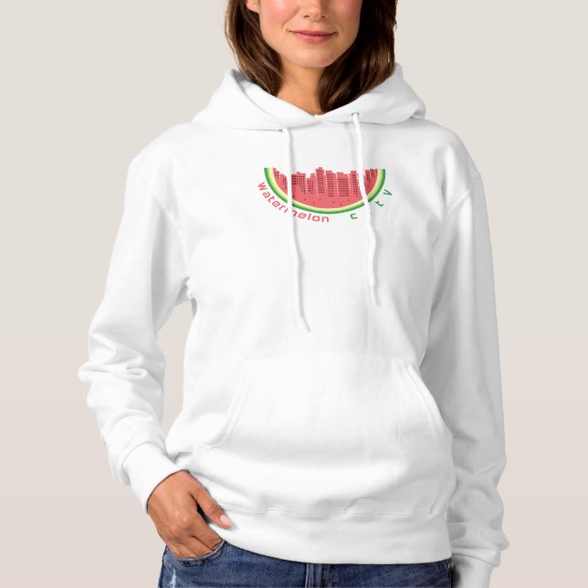 Wassermelone Stadt Hoodie (Vorderseite)