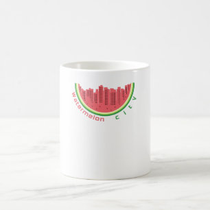 Wassermelone Stadt Kaffeetasse