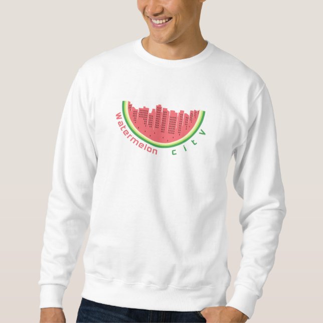 Wassermelone Stadt Sweatshirt (Vorderseite)