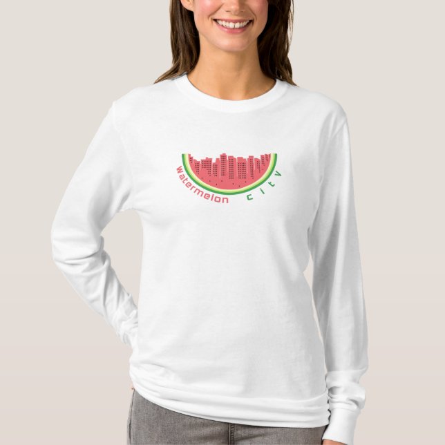 Wassermelone Stadt T-Shirt (Vorderseite)