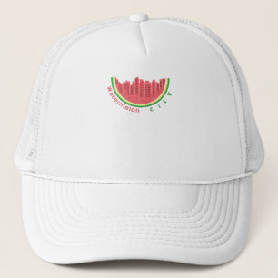 Wassermelone Stadt Truckerkappe