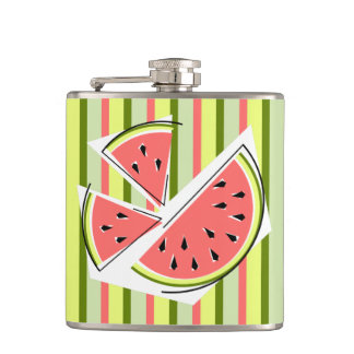 Wassermelone Streifen klassisch Flachmann