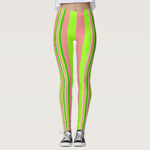 Wassermelone-Streifen-Leggings Leggings