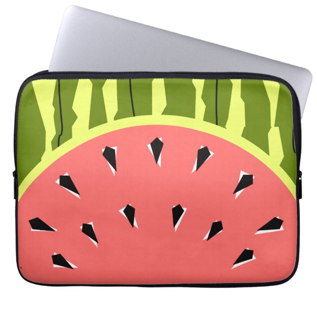 Wassermelone Streifen Pink Notebook-Ärmel Laptopschutzhülle (Vorderseite)