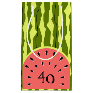 Wassermelone Streifen Rosa Alter 40 Kleine Geschenktüte