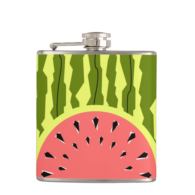 Wassermelone Stripe Pink Flachmann (Vorderseite)