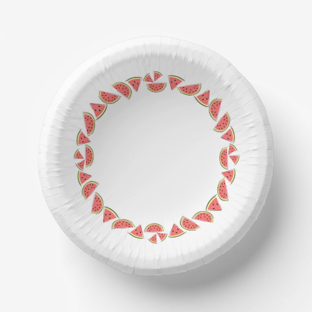 Wassermelone-Stückkreis Pappteller (Vorderseite)