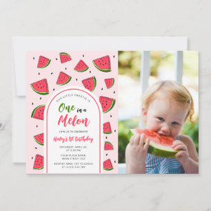 Wassermelone Süße Eine in einer Melone 1. Babys Ge Einladung