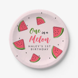 Wassermelone Süße Eine in einer Melone 1. Babys Ge Pappteller