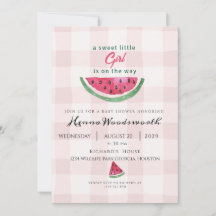 Wassermelone Süße Mädchen Sommer Rosa Babyparty 