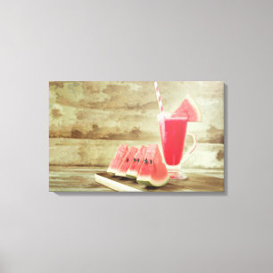 Wassermelone süße Sommerzeit gewickelt Leinwand