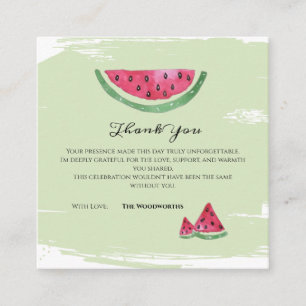 Wassermelone Süßes Mädchen Sommer Danke Begleitkarte