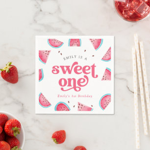 Wassermelone Sweet One 1. Geburtstag Party Serviette