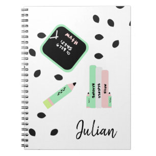 Wassermelone Thema zurück zur Schule Kinder Name Notizblock