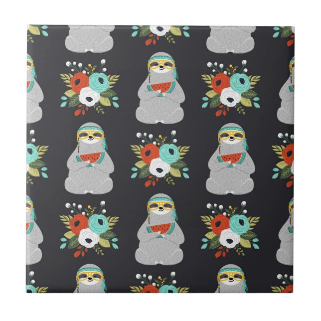 Wassermelone-Trägheits-Muster Fliese (Vorderseite)