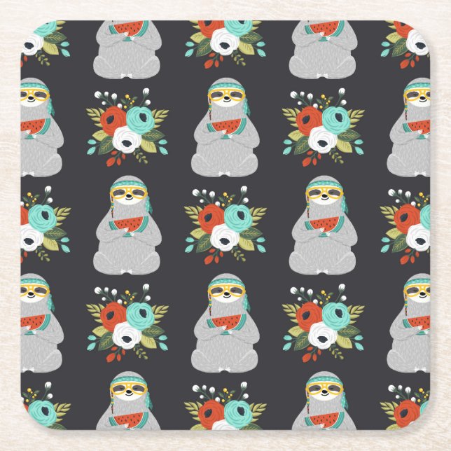 Wassermelone-Trägheits-Muster Rechteckiger Pappuntersetzer (Vorderseite)