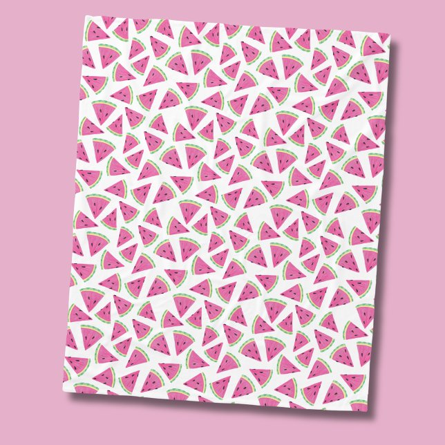 Wassermelone tropisches Fruchtmuster Fleecedecke (Watermelon fleece blanket)