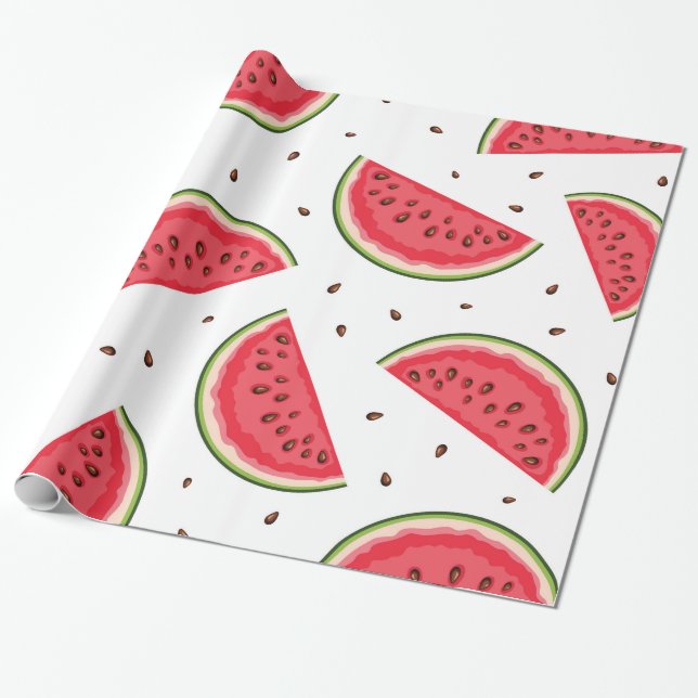 Wassermelone-tropisches Sommer-Packpapier Geschenkpapier (Ungerollt)