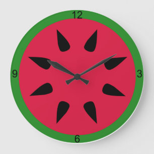 Wassermelone-Uhr Große Wanduhr