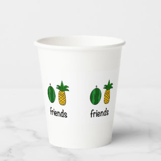 Wassermelone und Ananas Friends Paper Cup Pappbecher